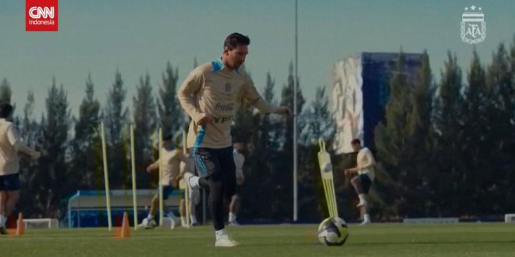 Messi Tampilkan Kemampuan di Sesi Latihan Bersama Timnas Argentina